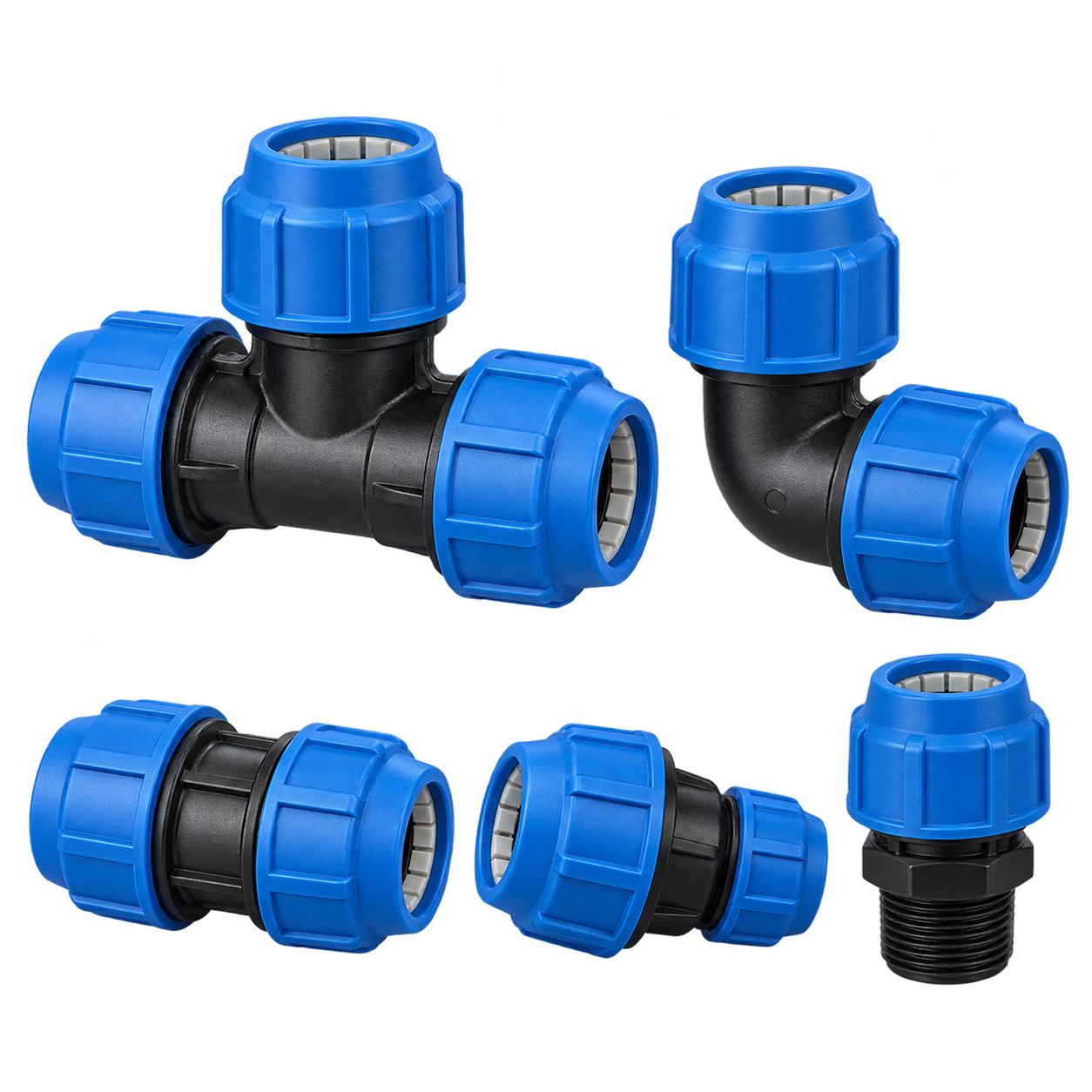 PP compression fittings